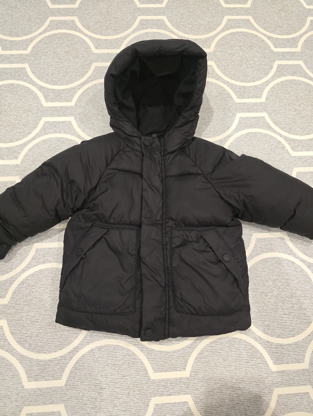 GUC Kids Hooded Puffer Jacket - Black